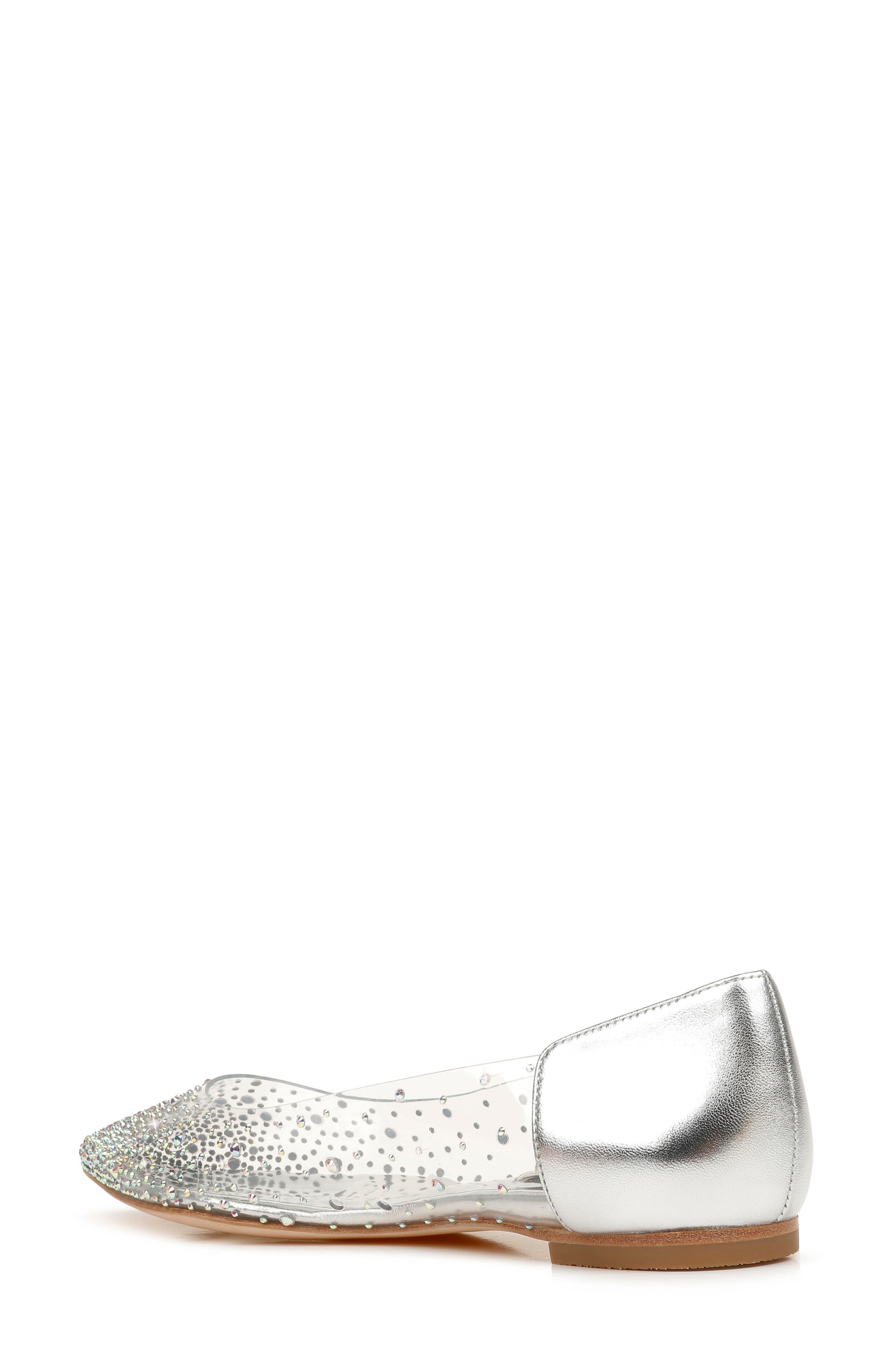 Badgley Mischka Collection Gabi Embellished Pointed Toe Flat, Alternate, color, 