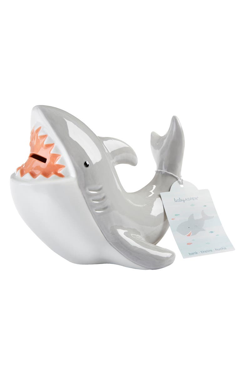 Baby Aspen Ceramic Shark Bank, Main, color, 