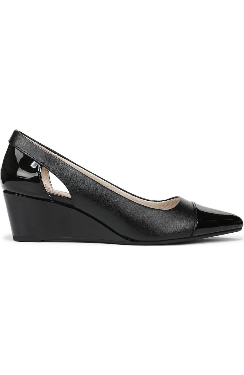 LifeStride Mina Wedge Pointed Toe Pump, Alternate, color, Black