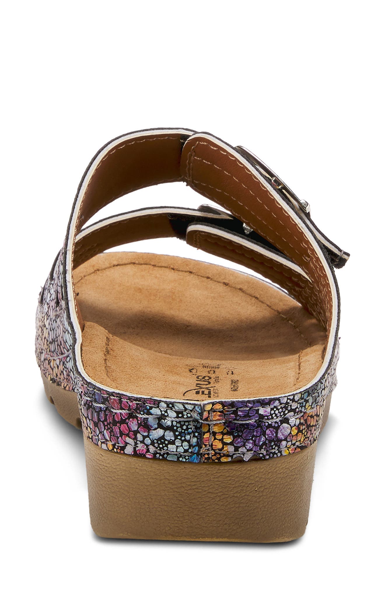 Flexus by Spring Step Delphis Slide Sandal, Alternate, color, Navy Multi