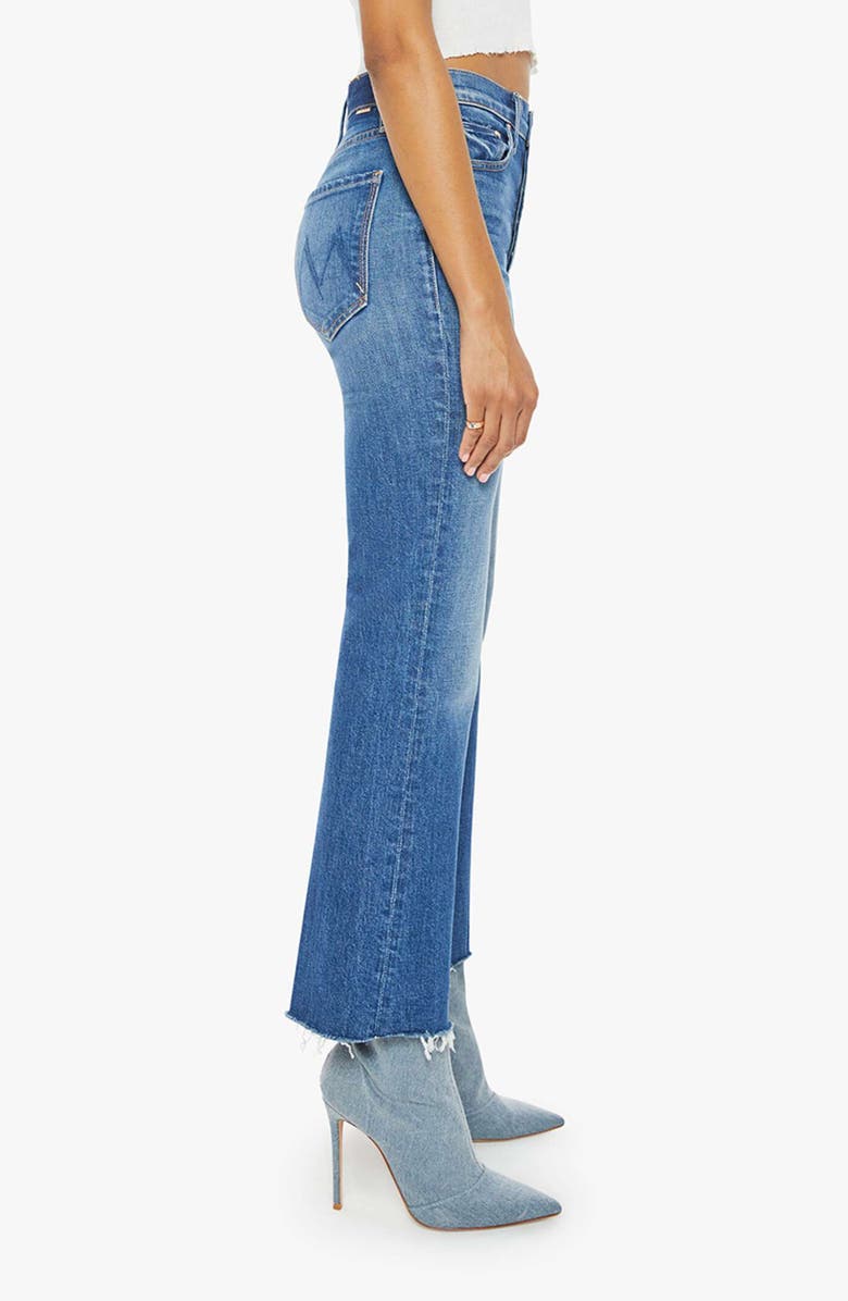 MOTHER The Tripper High Waist Ankle Fray Flare Jeans, Alternate, color,