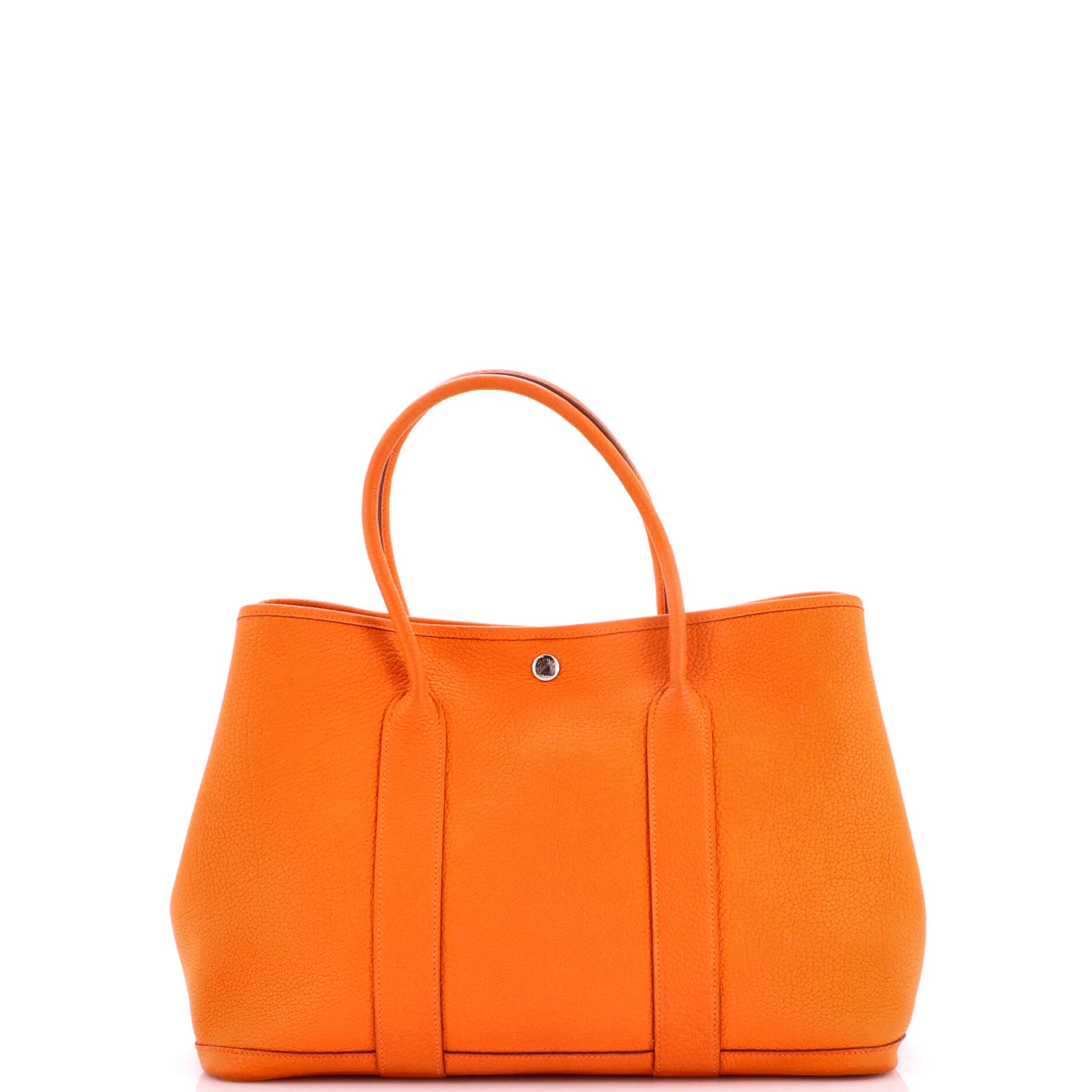 Garden Party Tote Leather with Printed Interior 36, Alternate, color, Orange