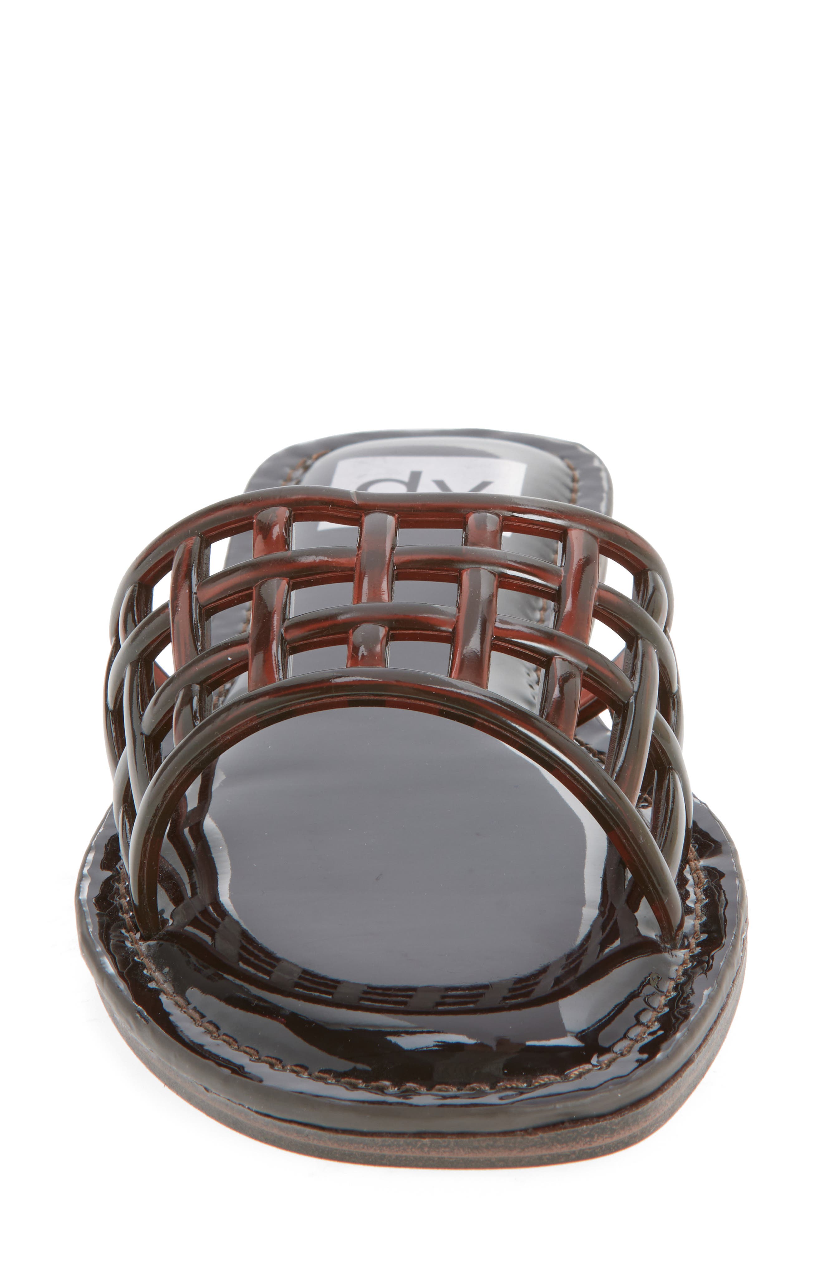 DV by Dolce Vita Jinney Lattice Slide Sandal, Alternate, color, Brown