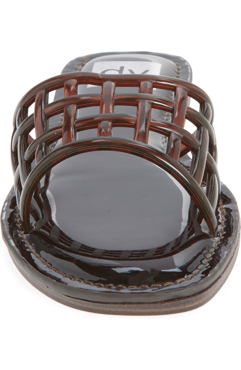 DV by Dolce Vita Jinney Lattice Slide Sandal, Alternate, color, Brown