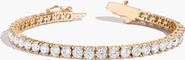 Aurate New York Lab Grown 10ct White Sapphire Tennis Bracelet