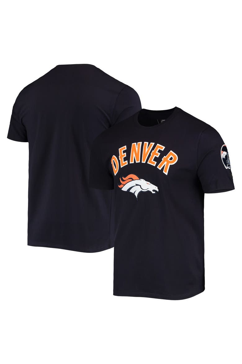 Men's Pro Standard Navy Denver Broncos Team Classic Bristle Slim-Fit T-Shirt, Main, color, Navy
