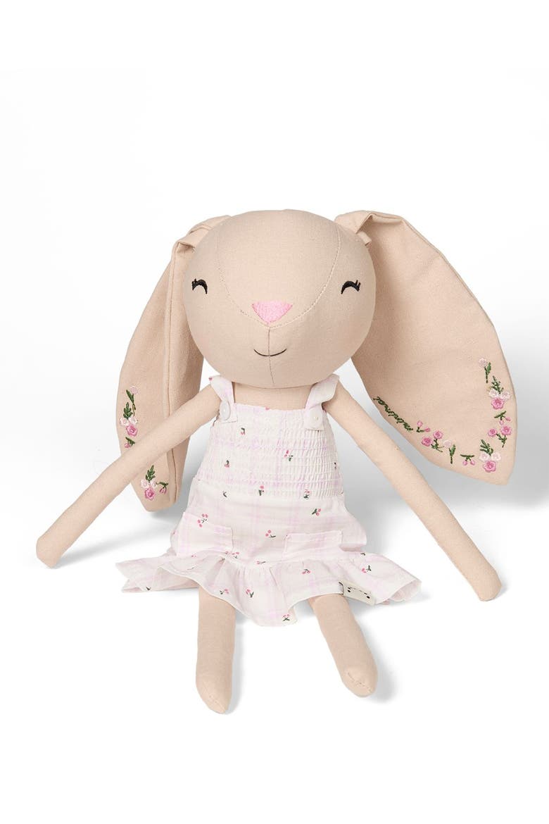 Bella Cotton/Linen Bunny Doll, Alternate, color, Pink