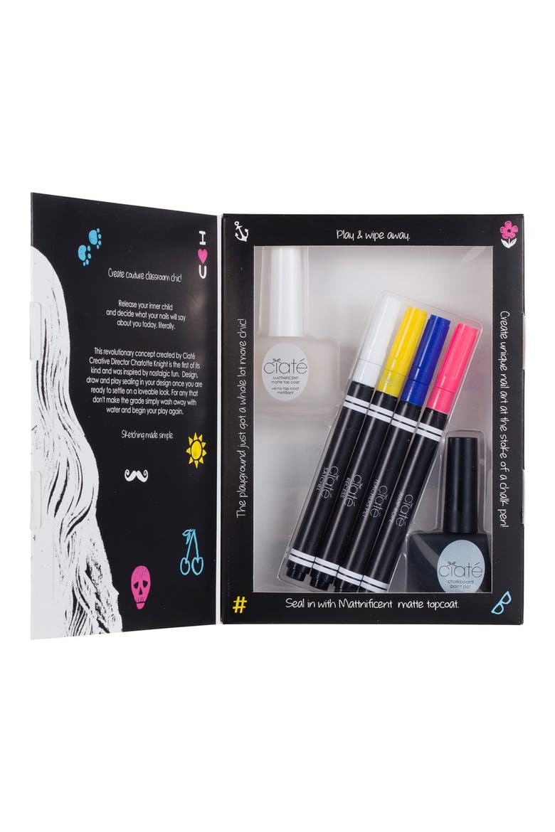 'Chalkboard' Manicure Set, Alternate, color, CHALKBOARD