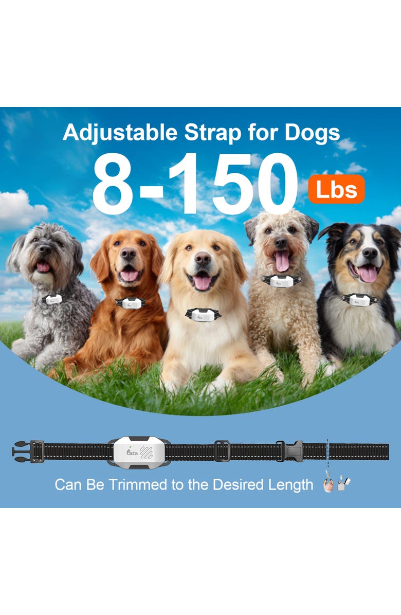 TATA PupGuide 3000 Pro 2 In 1 Ultrasonic Dog Remote Trainer Collar, Alternate, color, Black