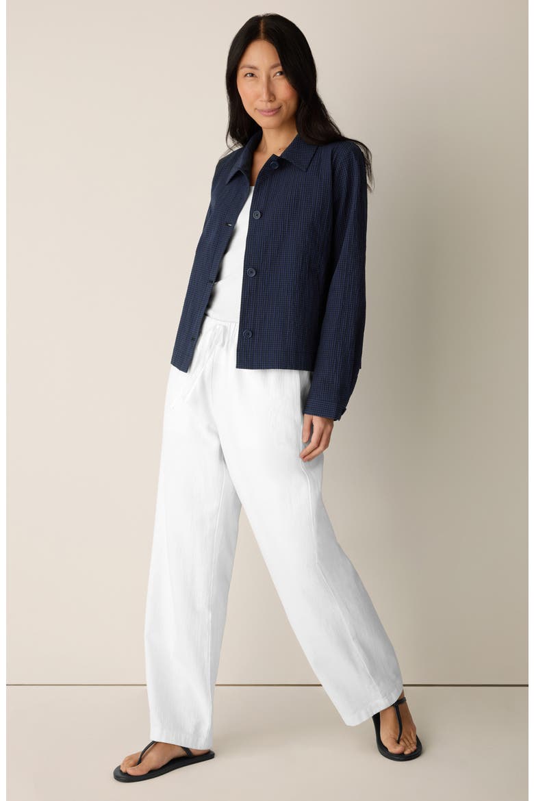 Check Stretch Cotton Jacket, Alternate, color, DEEP DIVE