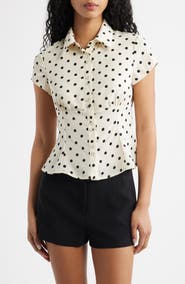 Princess Polly Cottesloe Polka Dot Crop Top