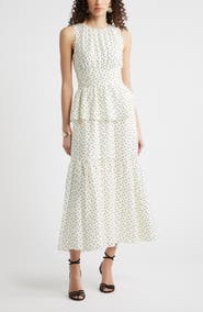 Chelsea28 Crewneck Seamed Waist Maxi Dress