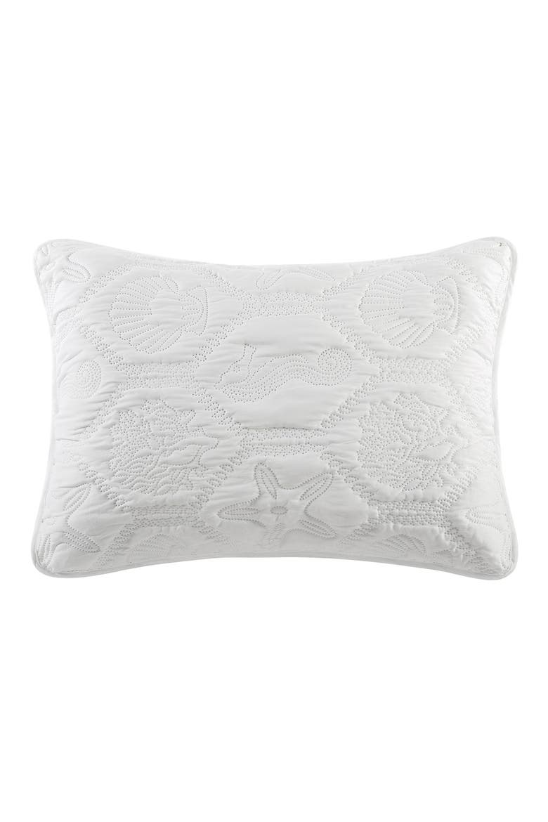Shore Embossed Quilt Set - King, Alternate, color, WHITE
