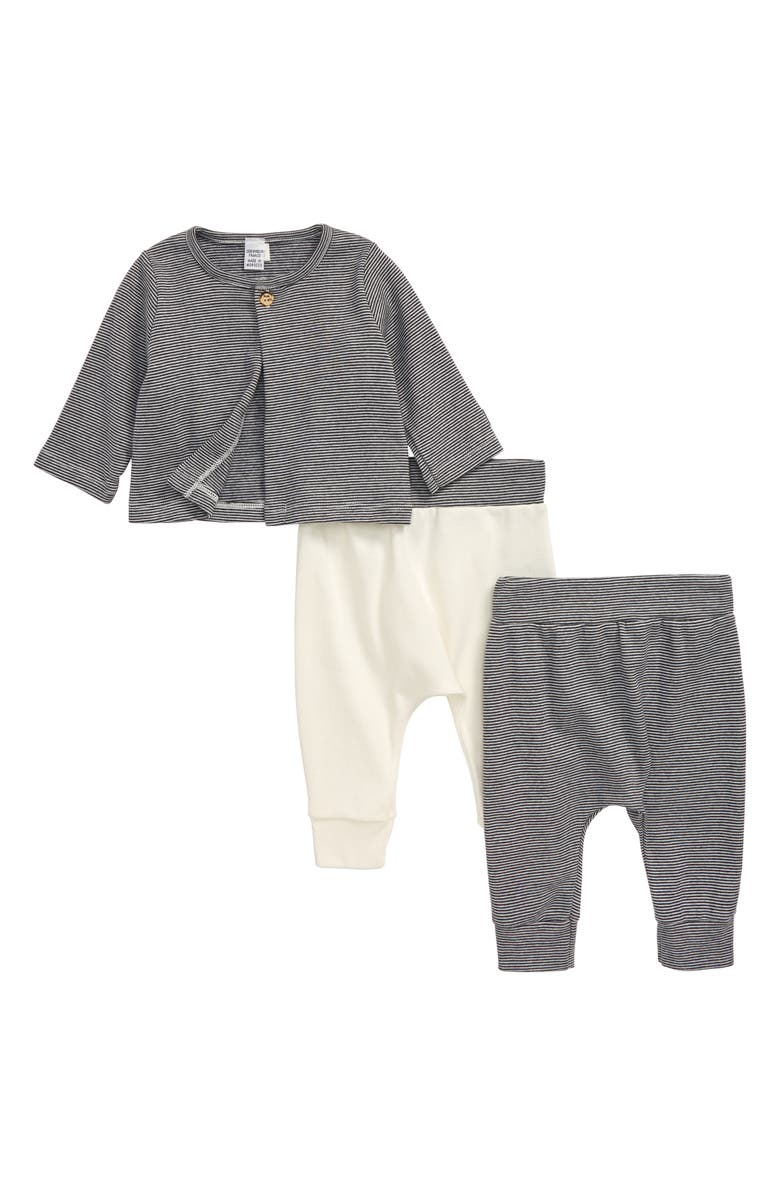 Petit Bateau Cardigan & Pants Set, Main, color, 