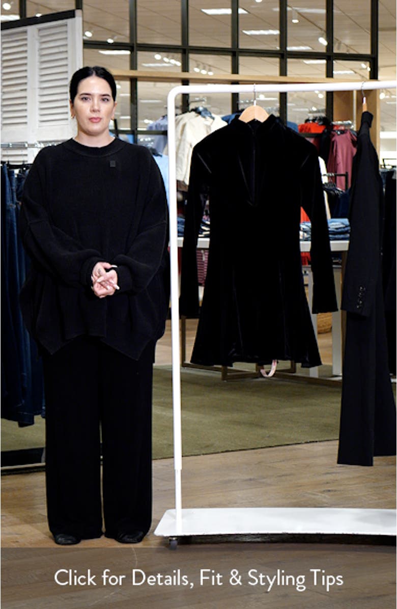 Stella Keyhole Long Sleeve Velvet Fit & Flare Minidress, sales video thumbnail