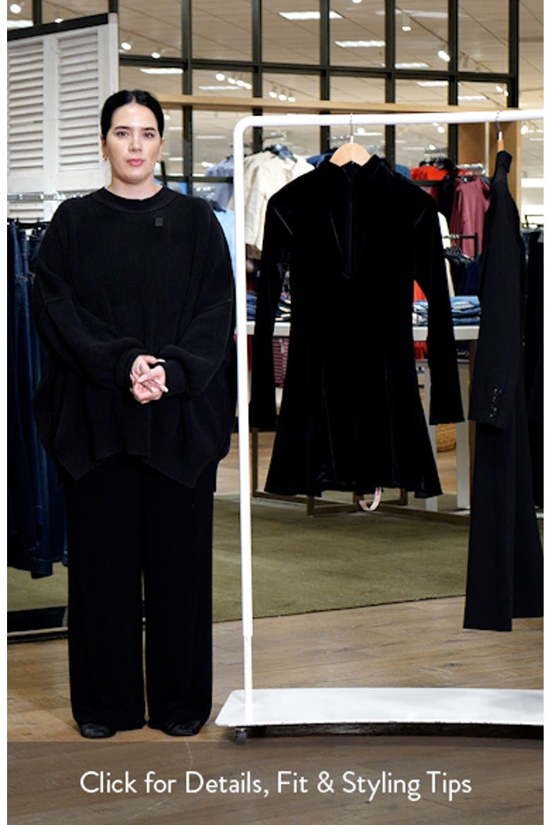Stella Keyhole Long Sleeve Velvet Fit & Flare Minidress video