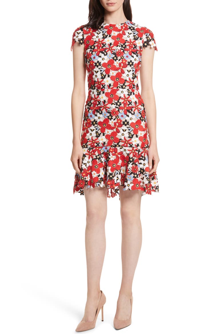 Imani Floral Fit & Flare Dress, Main, color, MULTI