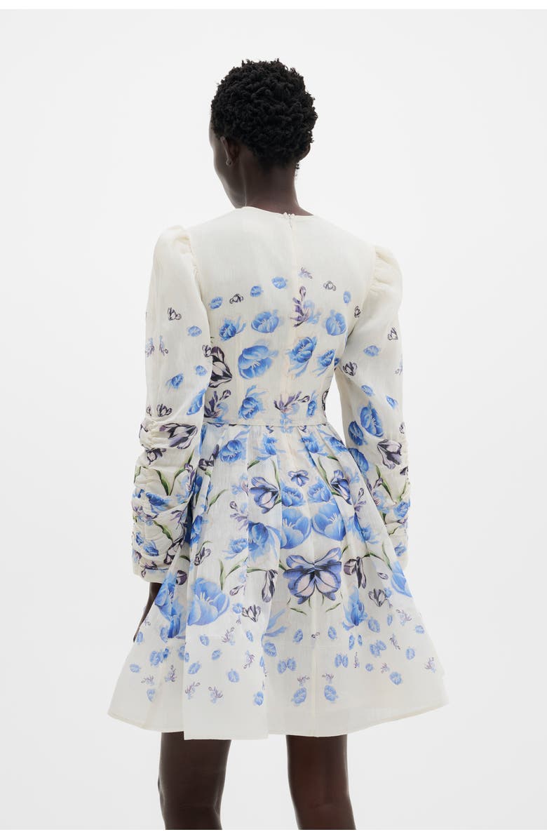 Malina Leoni Silk Blend Mini Dress, Alternate, color, Tulip Blue