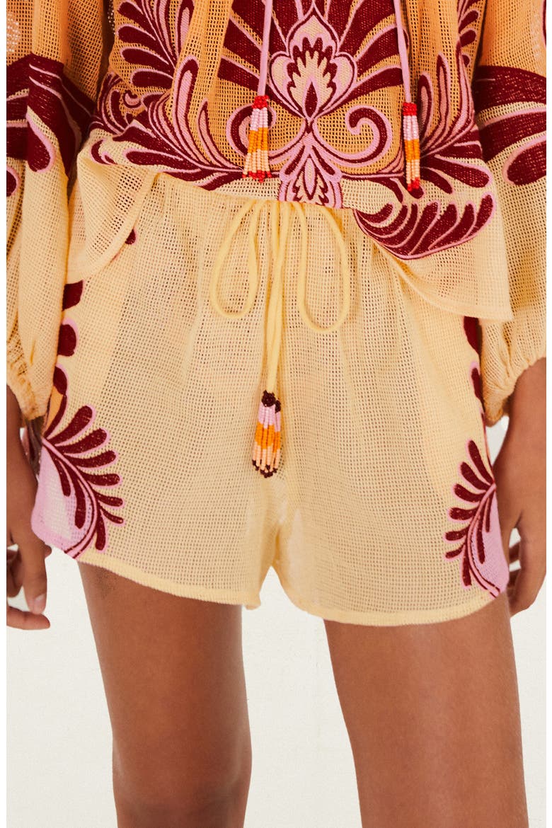 Arabesc Cover-Up Shorts, Main, color, SOFT YELLOW