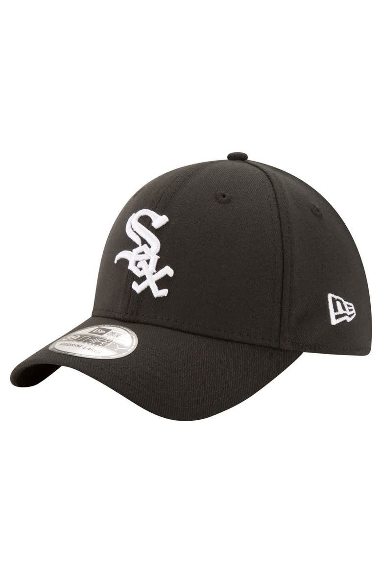 Men's New Era  Black Chicago White Sox 125th Anniversary 39THIRTY Flex Hat, Alternate, color, Black