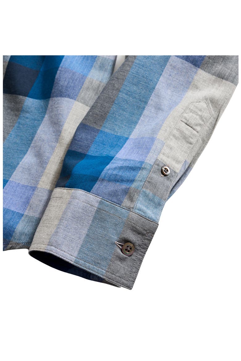 Plaid Cotton Button-Down Shirt, Alternate, color, BLUE MULTI