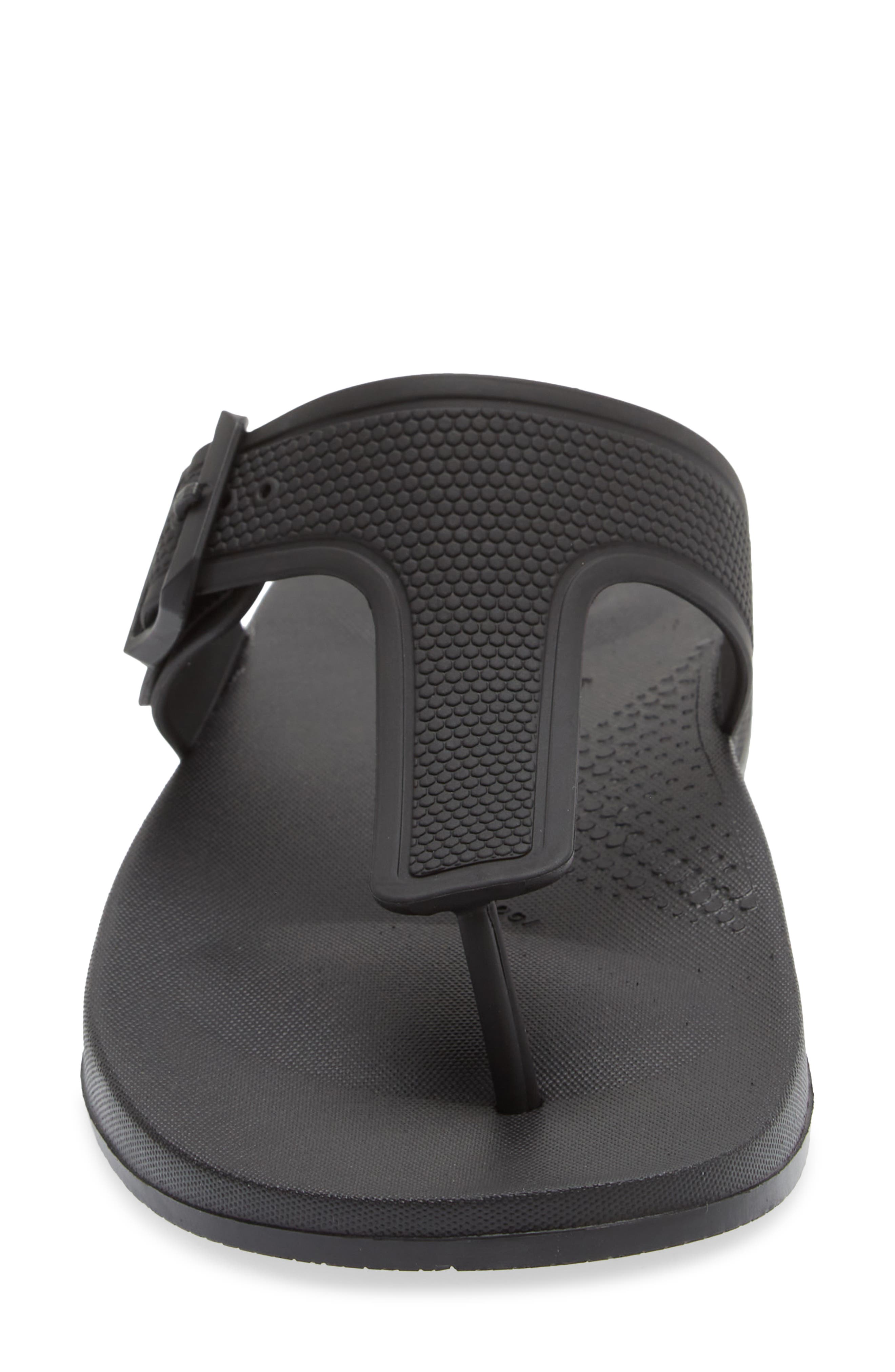 FitFlop iQushion Buckle Flip Flop, Alternate, color, All Black