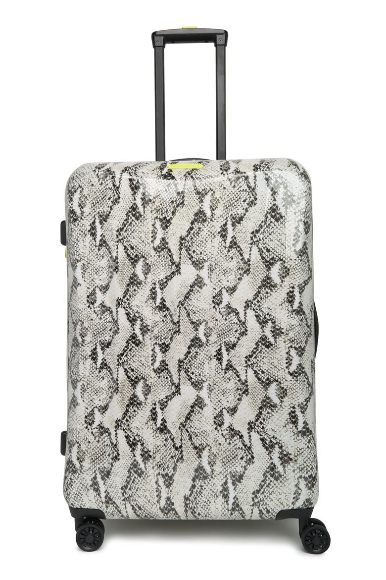 Sky High Hardshell Suitcase, Main, color, SNAKESKIN - LIME