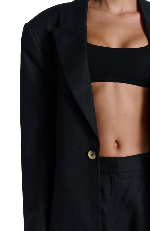 Naked Wardrobe Oversize Linen Blazer