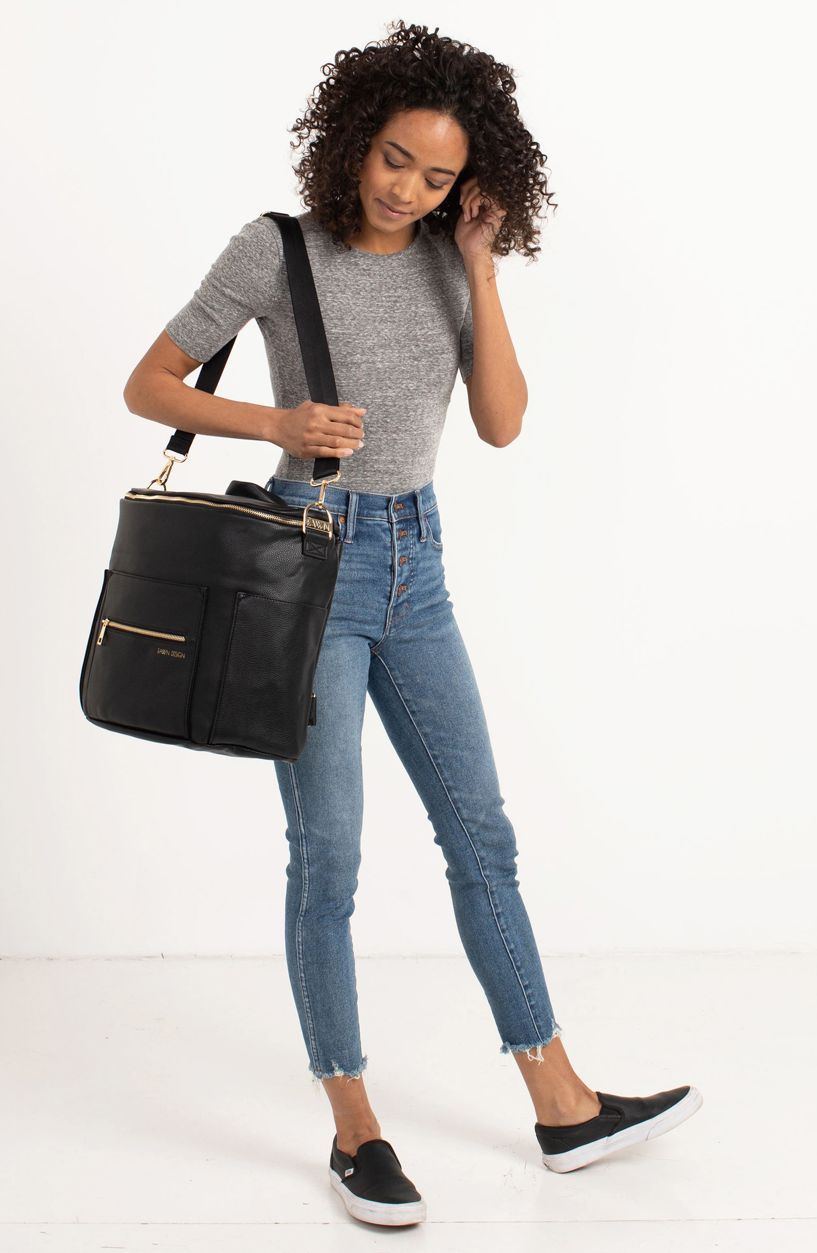 Fawn Design The Original Convertible Water Resistant Faux Leather Diaper Bag, Alternate, color, 