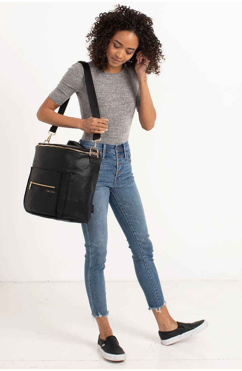 Fawn Design The Original Convertible Water Resistant Faux Leather Diaper Bag, Alternate, color,