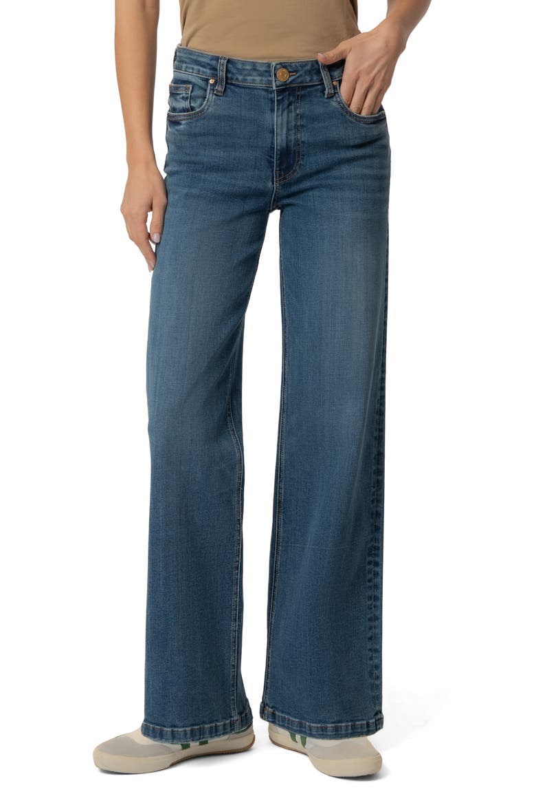 The Jean High Waist Wide Leg Jeans, Main, color, FORCE