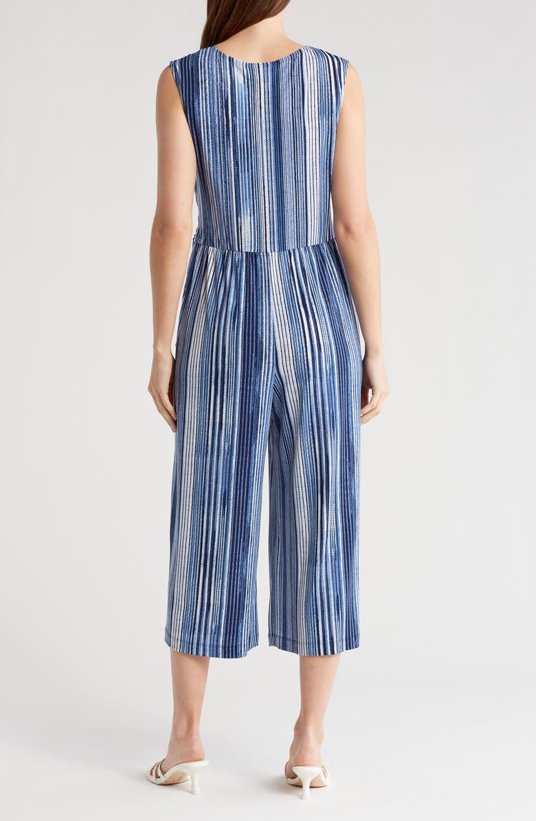 Connected Apparel Tie Waist Capri Jumpsuit, Alternate, color, 