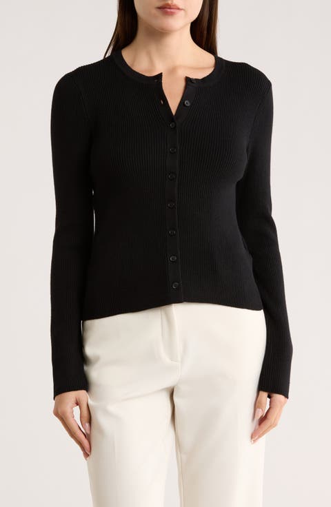 Ribbed Crop Cardigan