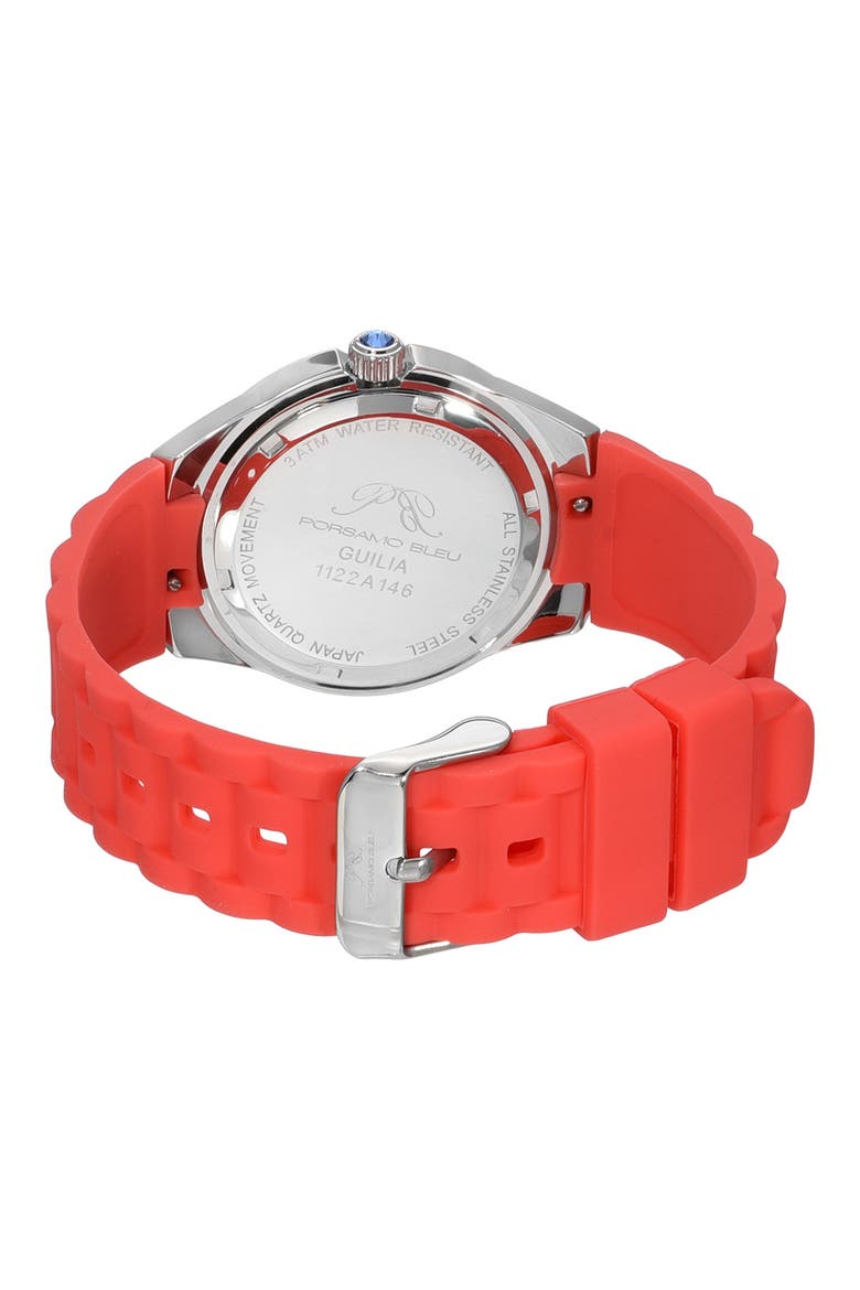 Guilia Interchangeable Bracelet Watch, 37mm, Alternate, color, RED