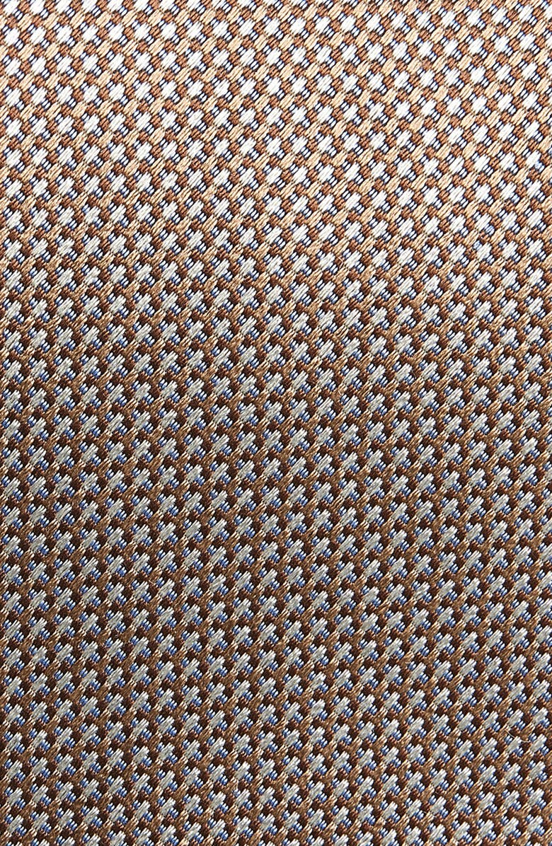 David Donahue Jacquard Silk Tie, Alternate, color, Cocoa