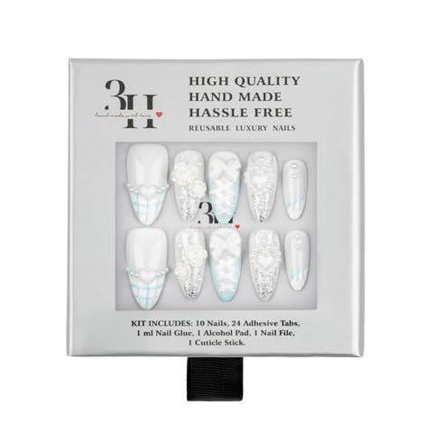 Crystal Frost Luxury Handmade Press On Nails