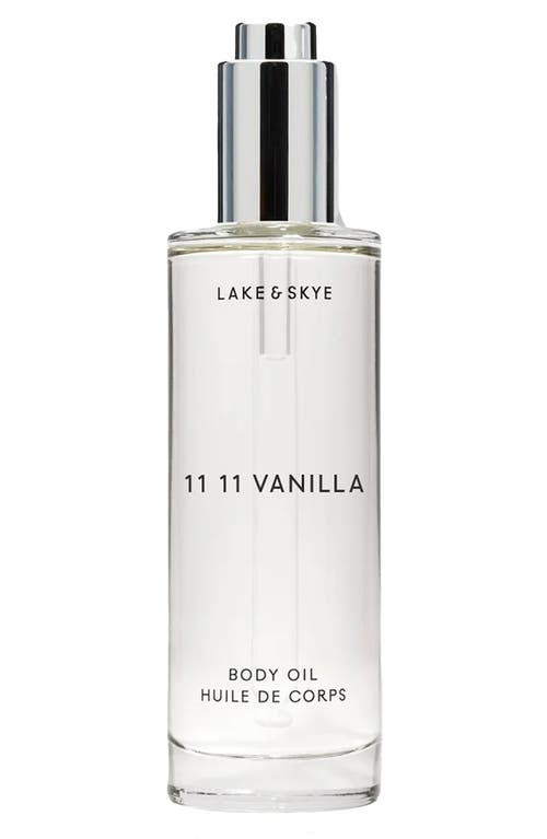 Lake & Skye 11 11 Vanilla Body Oil In Transparent