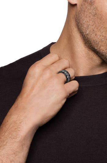 Men's Hex Stack Ring