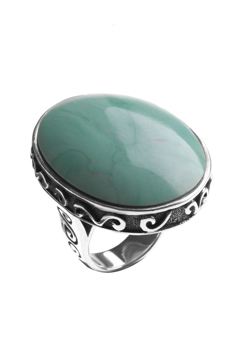 Oversized Turquoise Ring, Main, color, TURQUOISE GREEN