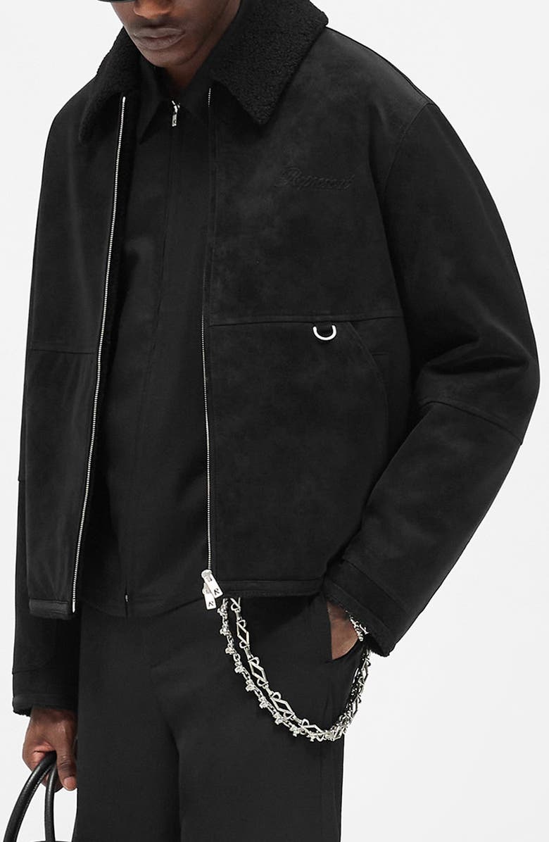 Represent Faux Shearling Jacket, Alternate, color, Jet Black