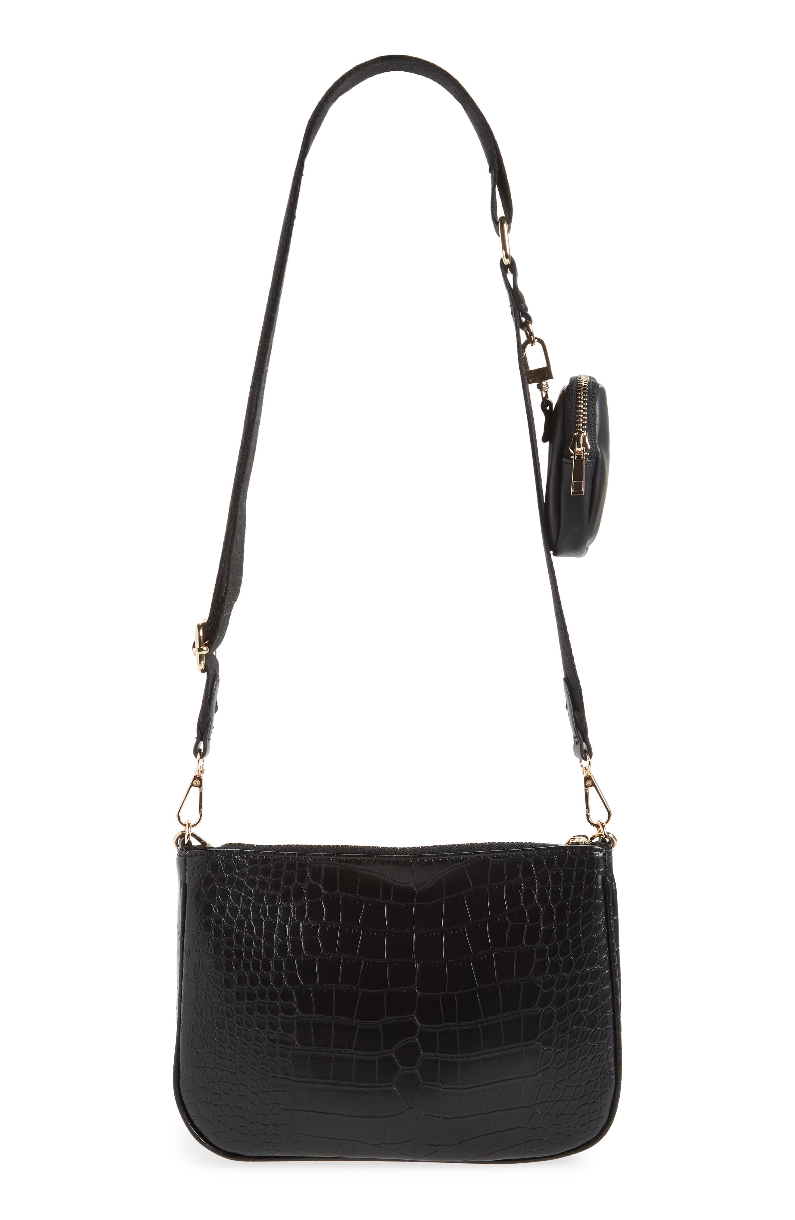 Street Level Faux Leather Crossbody Bag with Coin Pouch, Alternate, color, 