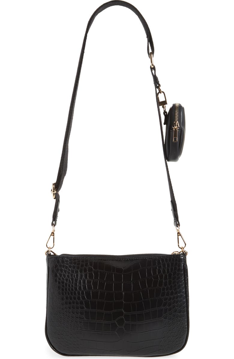 Street Level Faux Leather Crossbody Bag with Coin Pouch, Alternate, color,