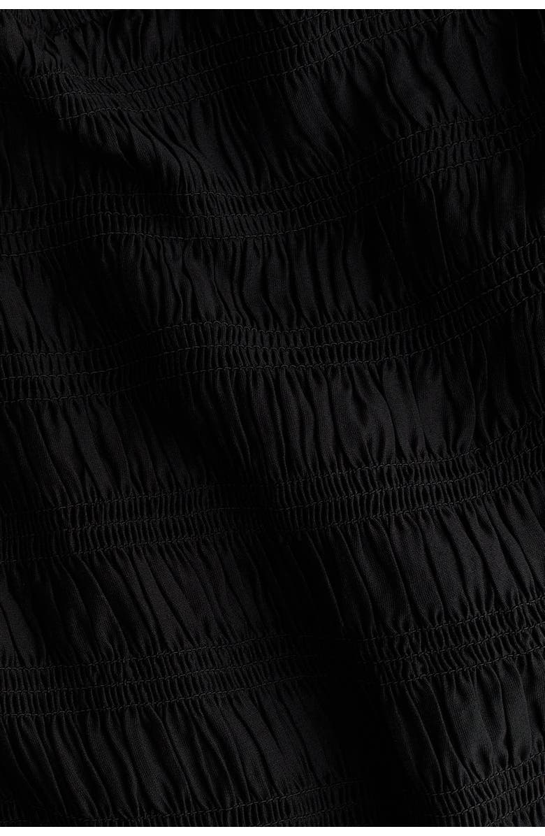 H&M Smocked Off-the Shoulder Blouse, Alternate, color, Black