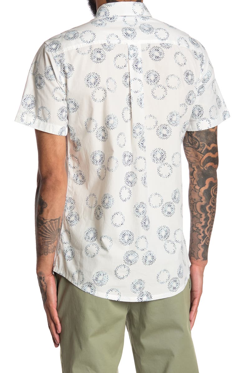 14th & Union 14TH AND UNION Short Sleeve Printed Trim Fit Shirt, Alternate, color, 