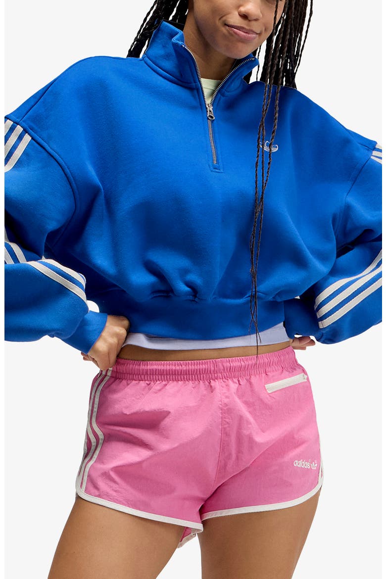 3-Stripes Firebird Half Zip Sweatshirt, Main, color, BLUE