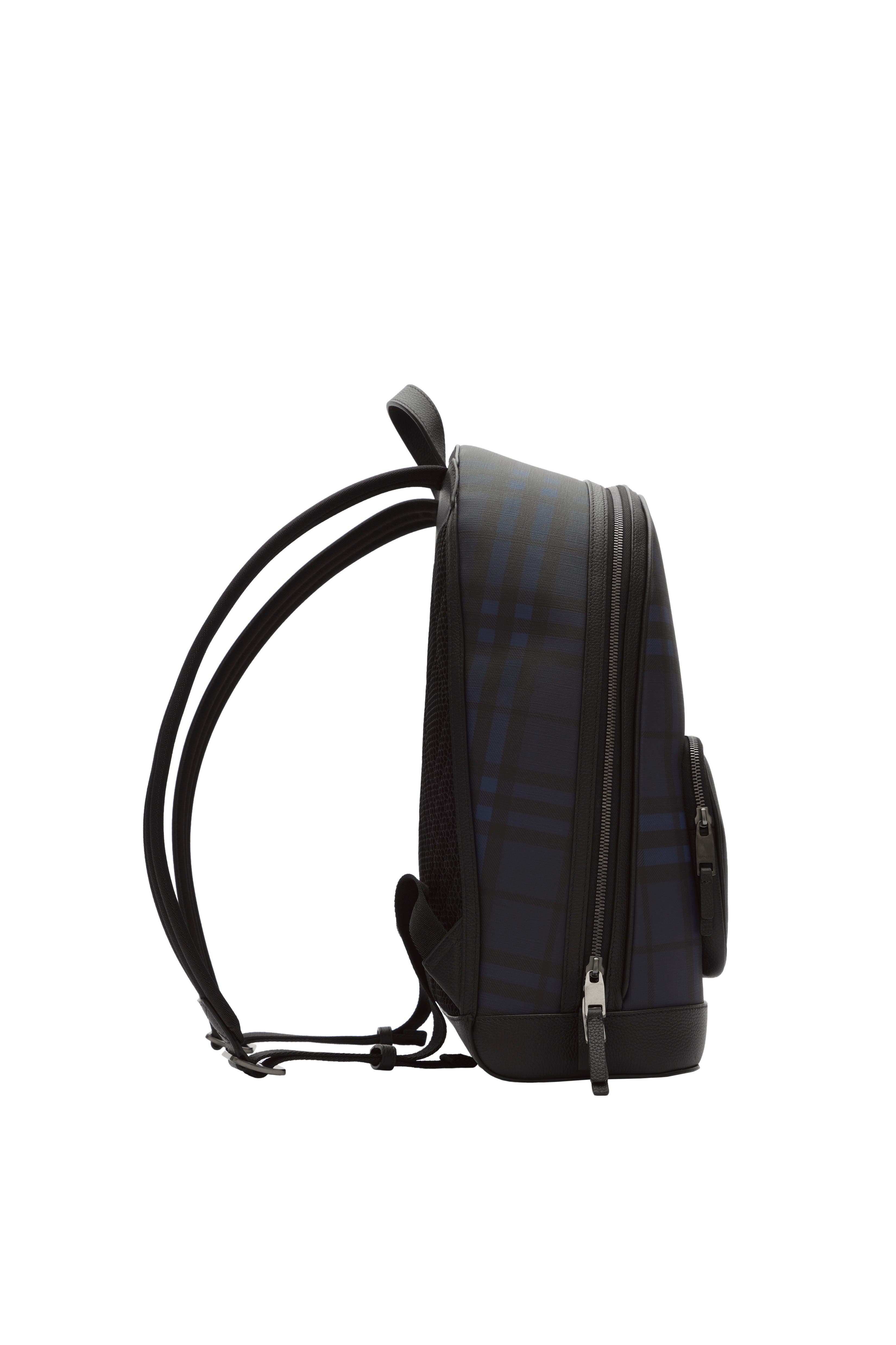 Burberry City Check Backpack, Alternate, color, Navy