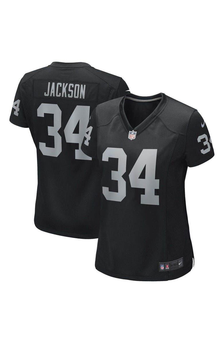 Nike Women's Nike Bo Jackson Black Las Vegas Raiders Game Retired Player Jersey, Alternate, color, 