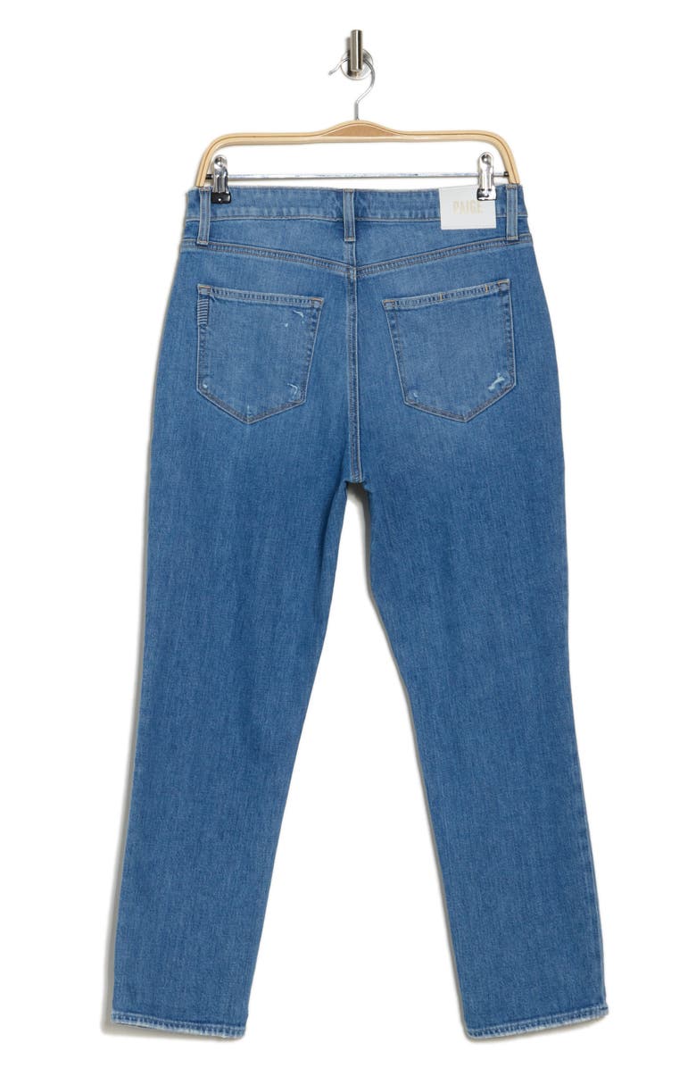 PAIGE Brigitte High Waist Cuffed Straight Leg Jeans, Alternate, color, 