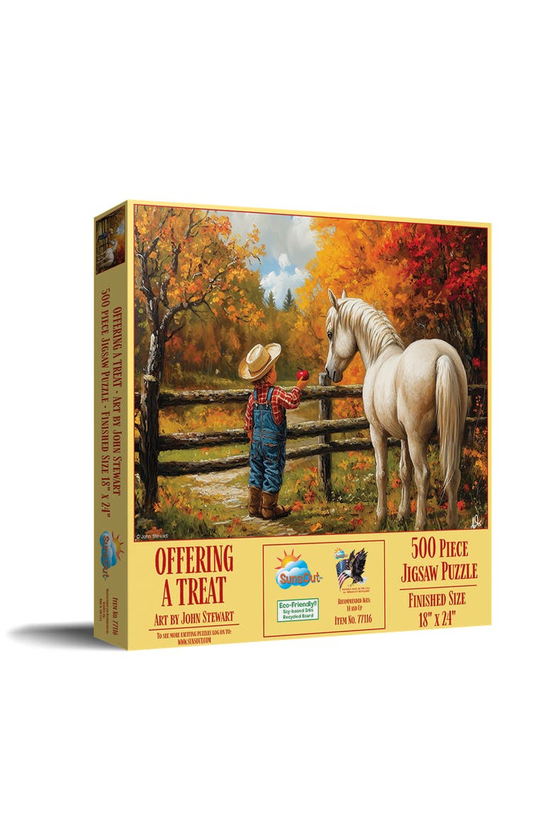 Offering a Treat, Horse 500 piece Jigsaw Puzzle for Adults, Main, color, Multicolor