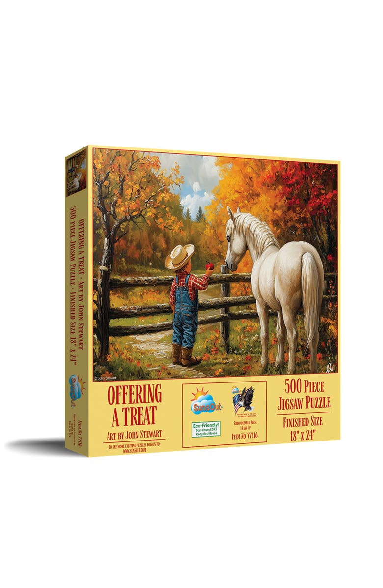 Sunsout Offering a Treat, Horse 500 piece Jigsaw Puzzle for Adults, Main, color, Multicolor
